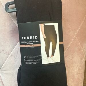 Torrid Black Premium Cargo Pocket Legging - full length